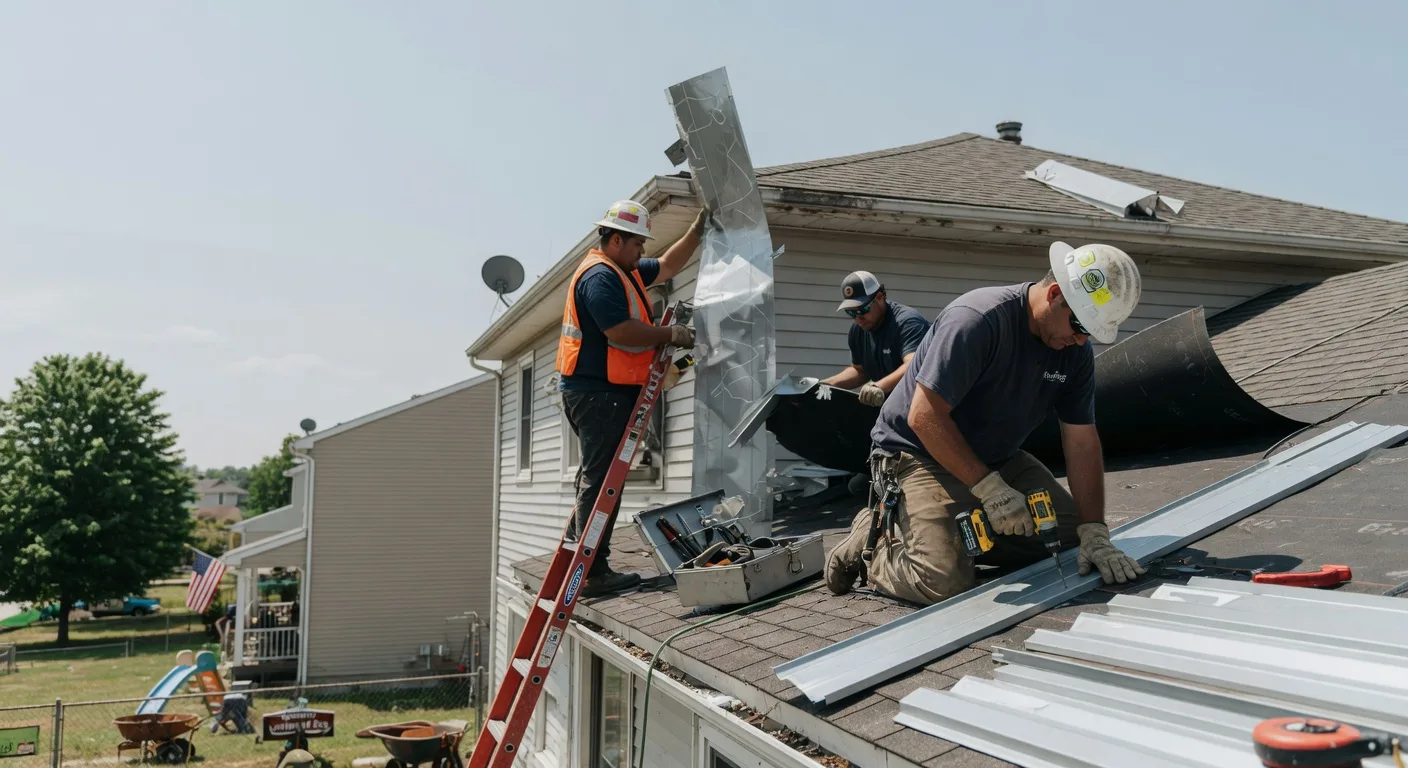 Storm Damage Metal Roof Repair in Greenland, MI